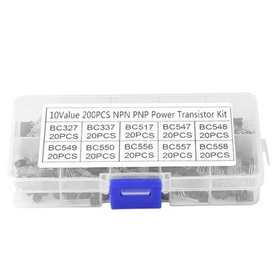 Elektronik Transistor Set 200 Stück Sortiment Kit NPN PNP Kunststoffbox