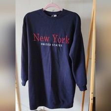 H&M Divided New York Sweatshirt Dress Size 2