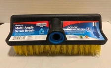 Unger Water-Fed Multi-Angle 10" Scrub Brush Cleaning Outdoor Deck Scrub/Boat NEW