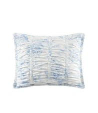 Armoire Collection Standard Toile Floral Pillow Sham Blue, New