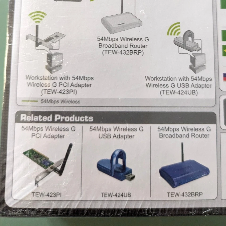 New In Box TRENDnet TEW-421PC Wireless G PC Card 54Mbps - Image 4 of 4