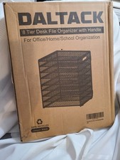 9-Tier Paper Letter Tray Desk Organizer with Handles Mesh File Organizer