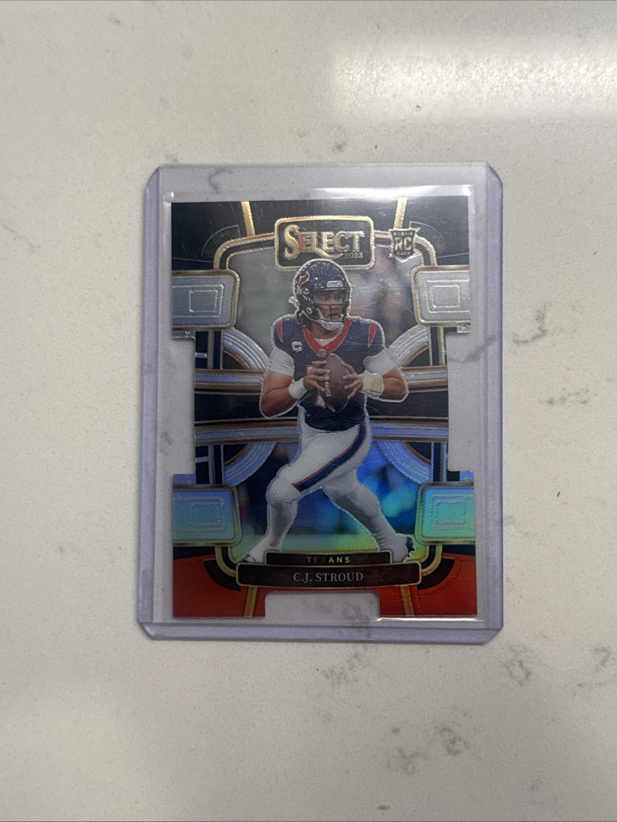 2023 Panini Select - Concourse C.J. Stroud #41 Black & Red Prizm Die-Cut (RC)