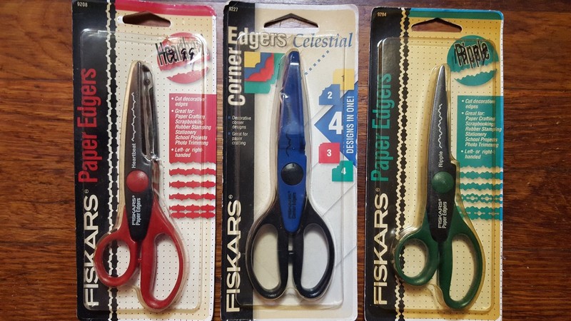 Fiskars Paper Edgers Scissors NEW Lot of 3. Hearth, Rippple