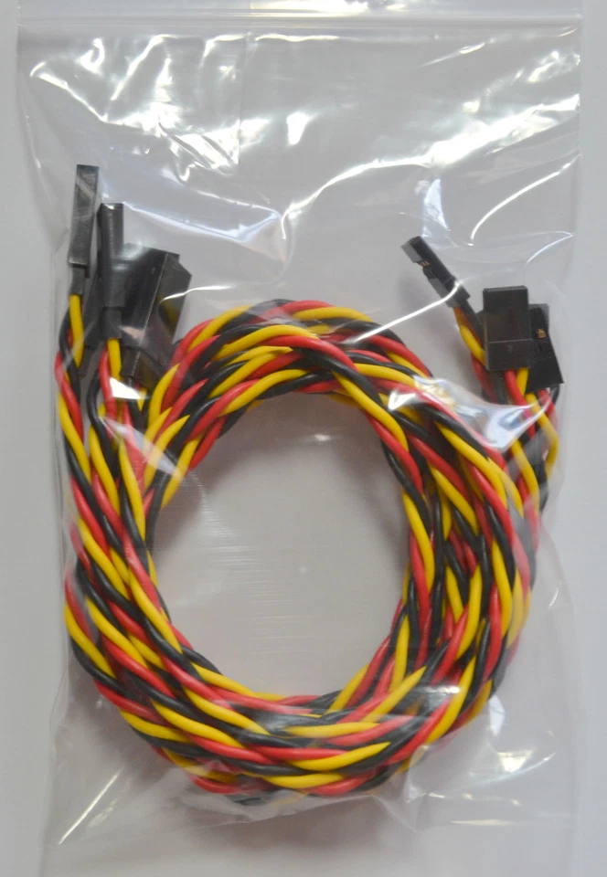 (5) JR / Hitec Servo Extension Leads with 60CM Heavy Duty Twisted 20awg Wire - Image 4 of 4