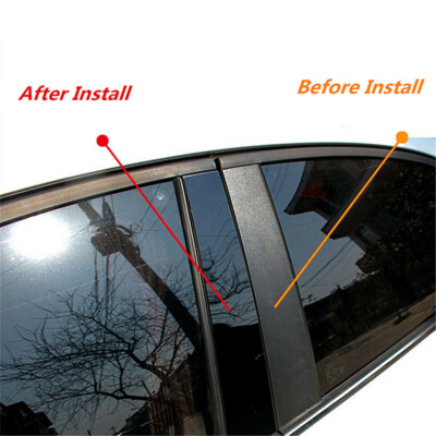 6pcs Gloss Black Pillar Posts Window Trim Cover Fit For Nissan Maxima 2016-2022