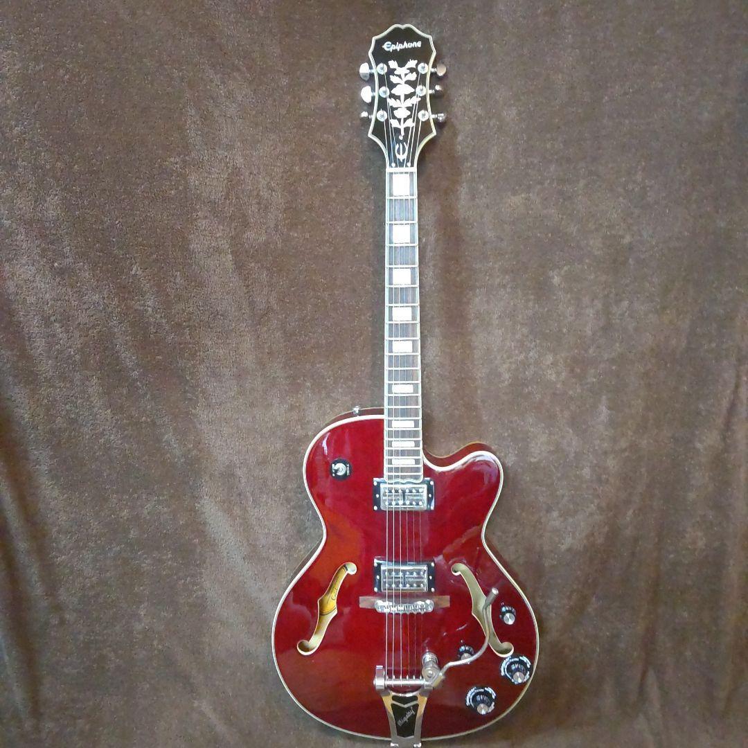 Acoustic Electric Guitar Epiphone Emperor Swingster Cherry Red 