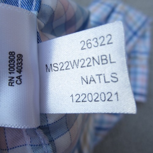 Peter Millar Camicie Uomo XL Plaid Bottoni Manica Lunga Carriera Ufficio - Foto 8 di 13