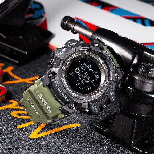 Reloj pulsera SMAEL para hombre deportes al aire libre relojes digitales moda niños alarma LED - Imagen 9 de 21