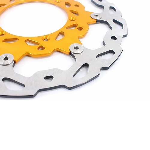 Rotor de disco dorado flotante KKE 320 MM apto para Yamaha YZ250/F YZ450F Suzuki RM125 RM250 - Imagen 5 de 7