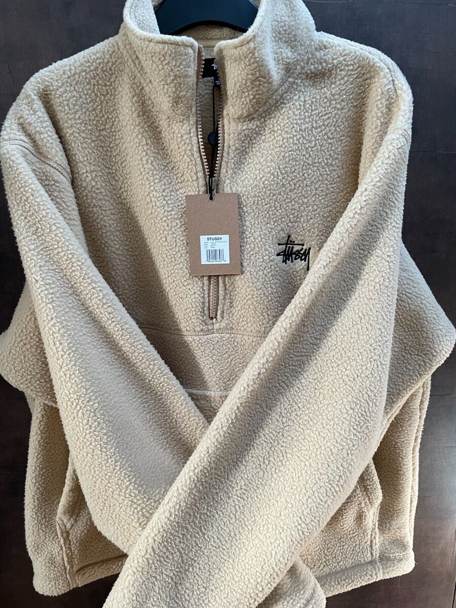 Stussy Half Zip Mock Neck Fleece (Beige), Size S | eBay Stussy Half Zip Mock Neck Fleece (Beige), Size S | eBay