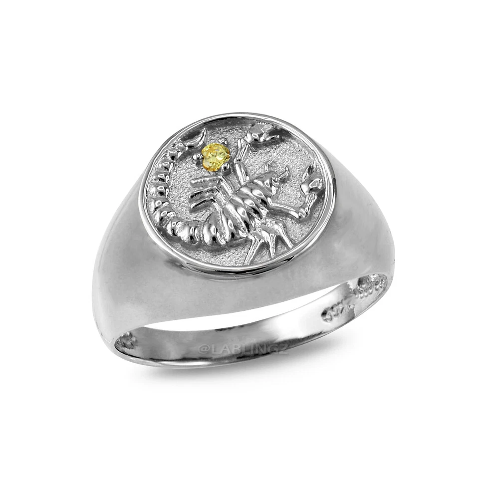 Sterling Silver CZ Birthstone Zodiac Ring - Image 2 of 4