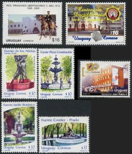 URUGUAY 2858 ** DRAGONER, 2860 ** DACTILOSKOPIE, 2862-2865 ** BRUNNEN, 2866 ** S