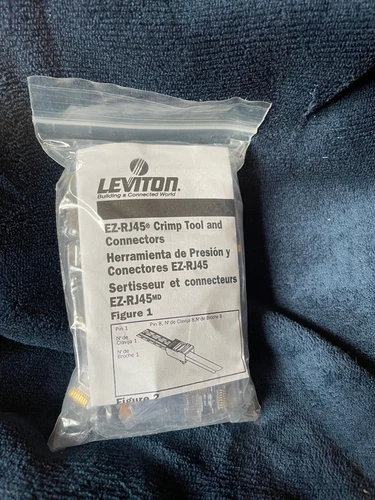 Leviton EZ-RJ45 push through Crimp Data Connectors, 50 pcs