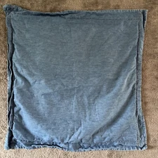 Company Store Denim Pillow Sham 30" Square Large Blue Cottage Y2K Vintage Boho