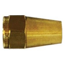 10005 Hex Long Rod Nut, 3/8 in SAE 45 deg Flare, Brass, 3 Pack