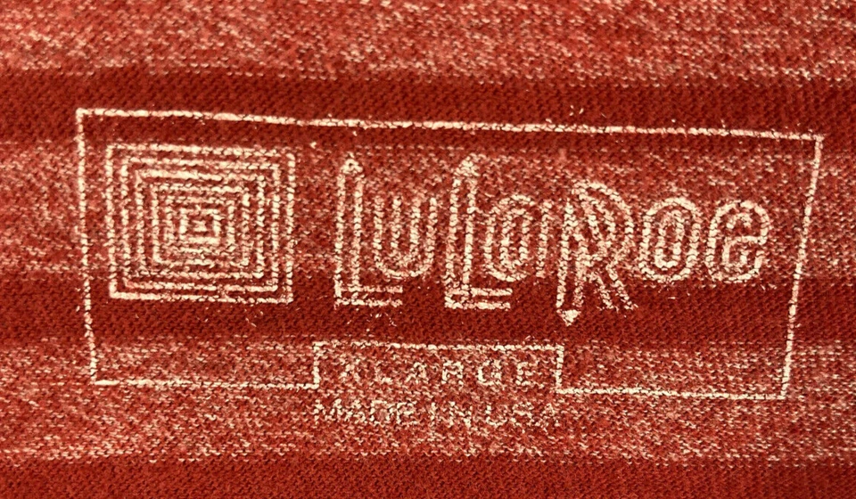 LuLaRoe T-Shirts Men's XL Blue and Red Stripe Short Sleeve Casual Lot of 2 - Image 4 of 4