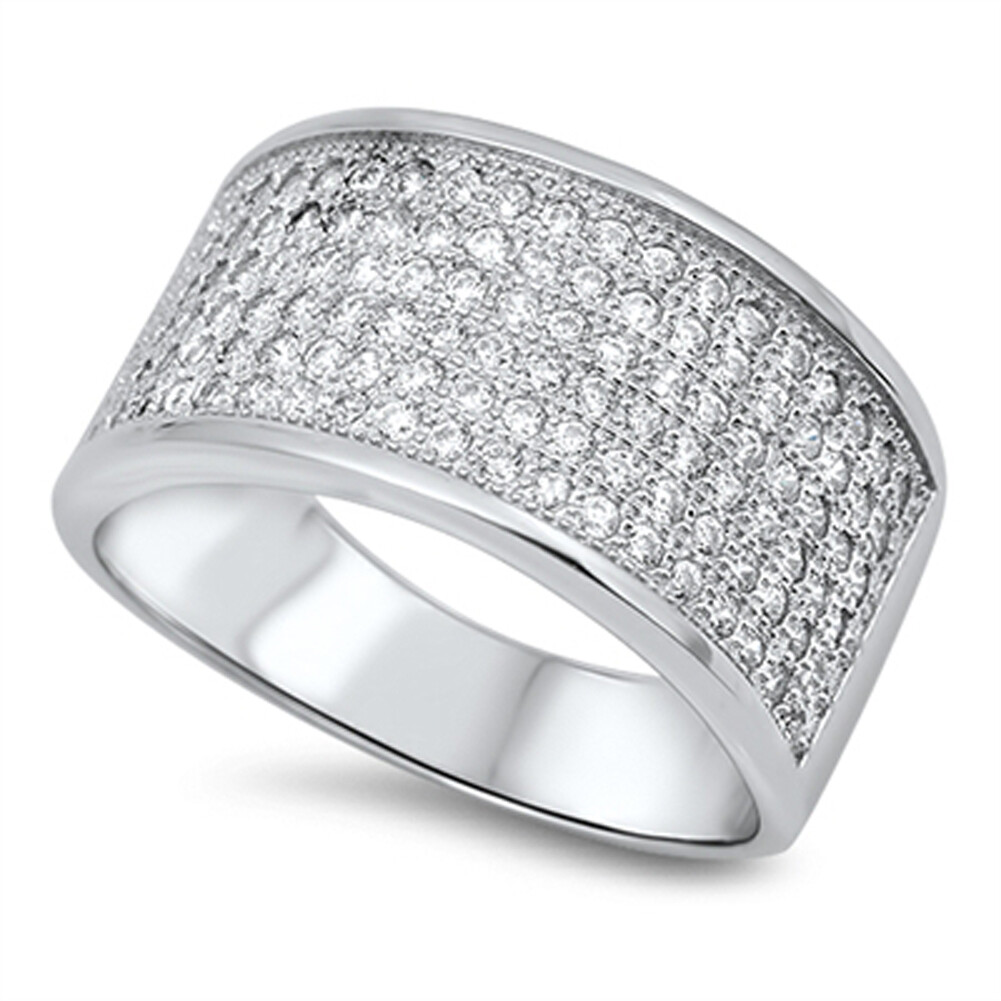 Women's Cluster White CZ Fashion Ring New .925 Sterling