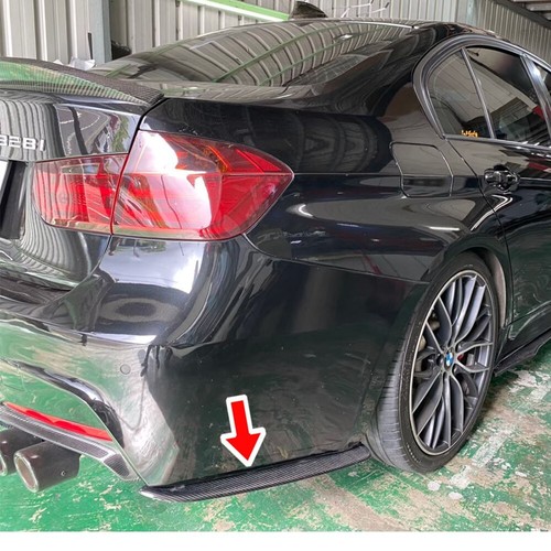 Matte Black For 12-18 BMW 3-Series F30 Sedan Rear Side Lip Splitter Spoiler - Picture 11 of 12