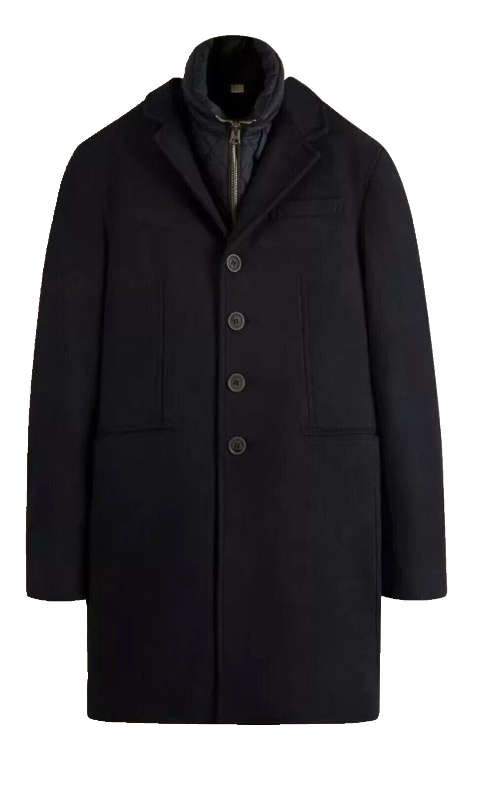 ALTRA Cappotto gilet Burberry Lyndson 3 in 1 blu navy lana cashmere rimovibile taglia S prezzo consigliato £ 1280