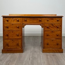 Antique 19th Century Good Quality Satin Wood Desk ( REF AF-3517 )