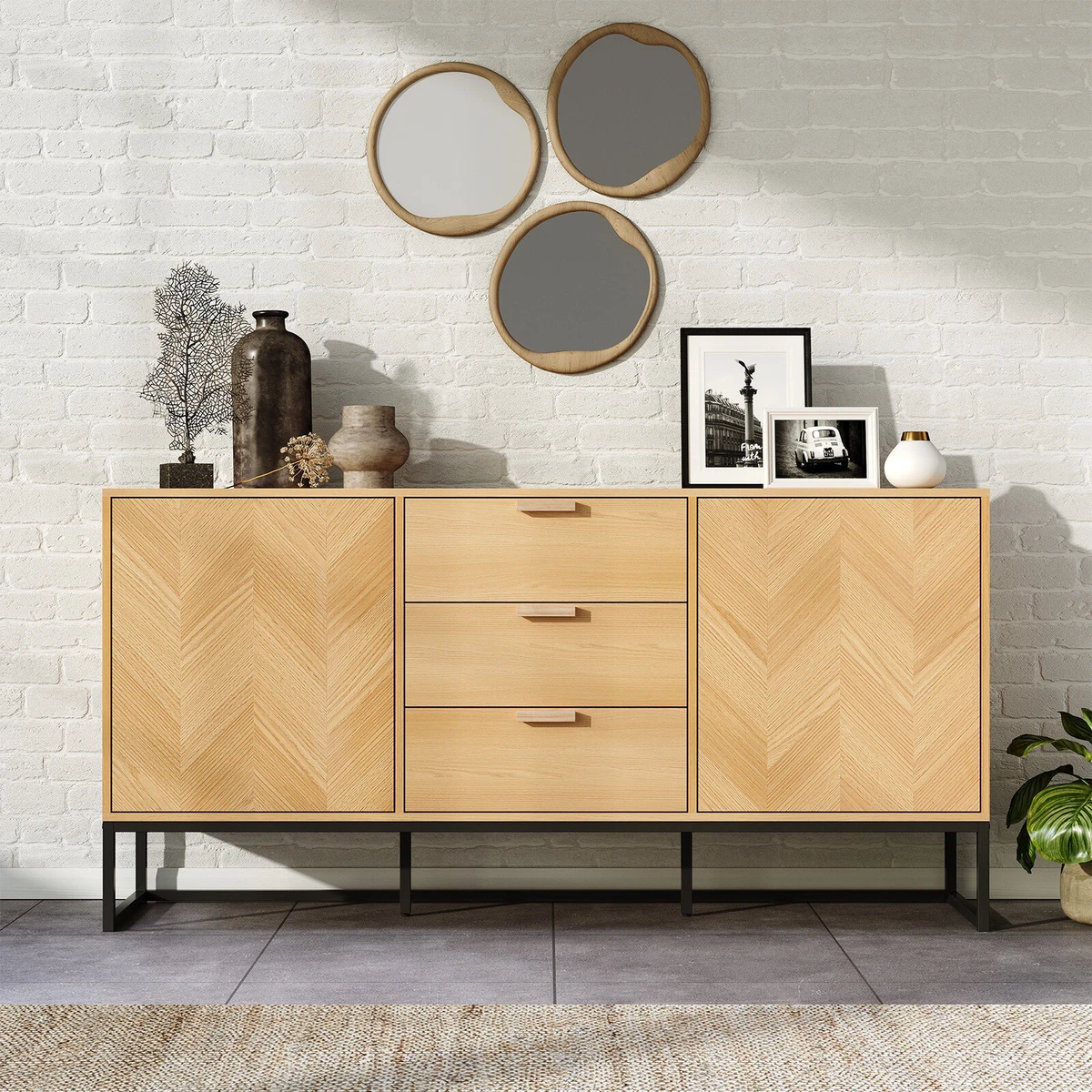 Oak sale dining buffet