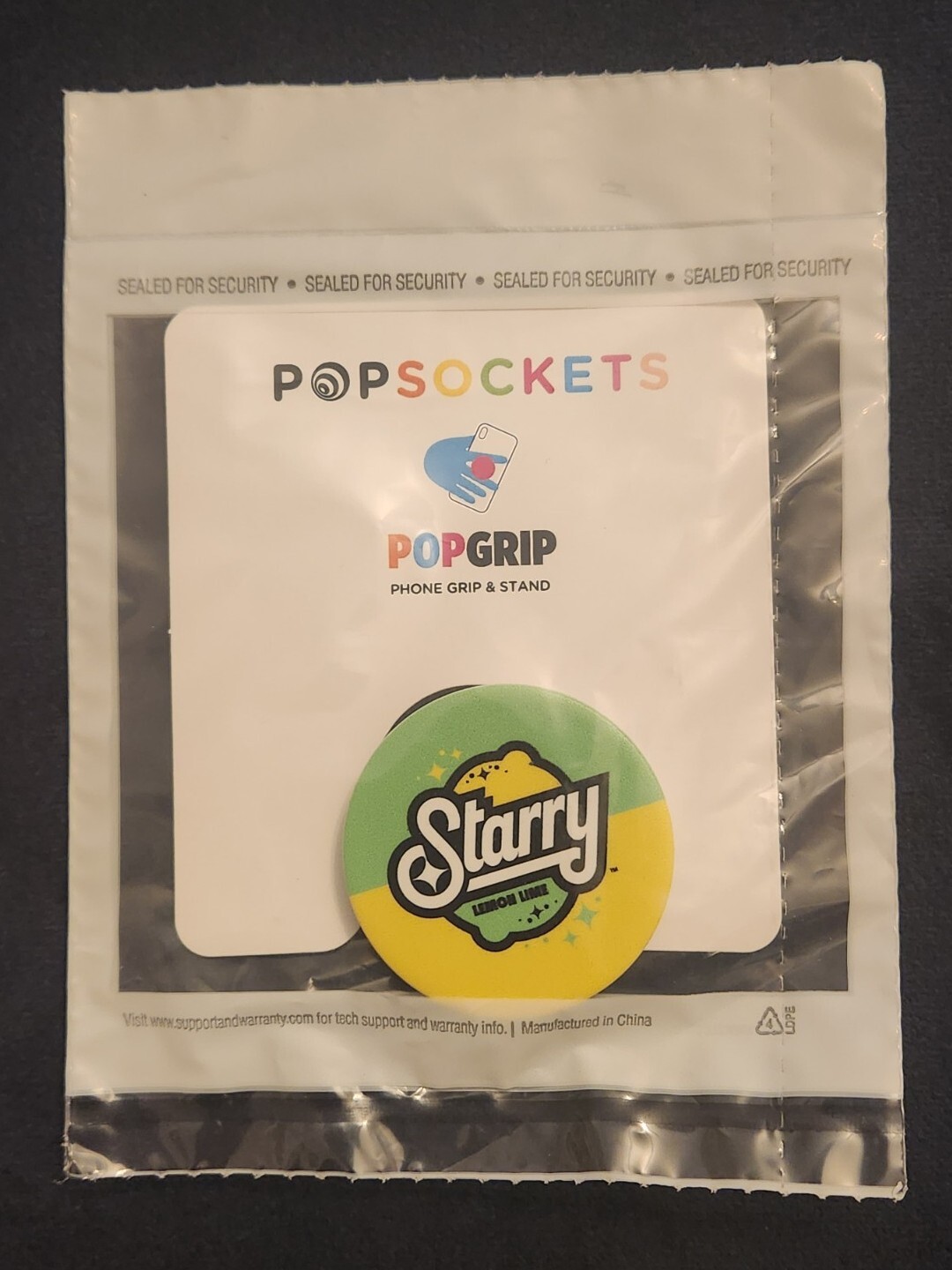 Starry Lemon Lime Popsocket Soda Pop Phone Grip Stand Pop-socket Green NEW-image