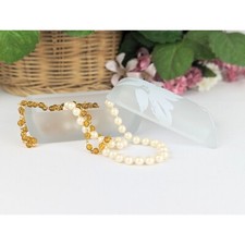 Vtg Small Opaque Glass Rectangle Box with Lid Frosted Glass Lidded Jewelry Box