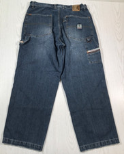 Vintage Y2K Baggy Pepe Jeans Mens 40x33 Blue Skater Grunge Hip Hop Rave Retro
