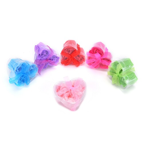 3Pcs Scented Bath Body Heart Rose Petal Wedding Gift Favor Colors Flower *j* - Bild 3 von 14