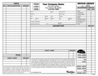 Automotive Repair Service Work Order / 8.5 x 11 / 2 or 3 Part / TMG163