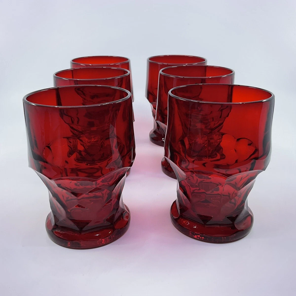 Red water glasses sale