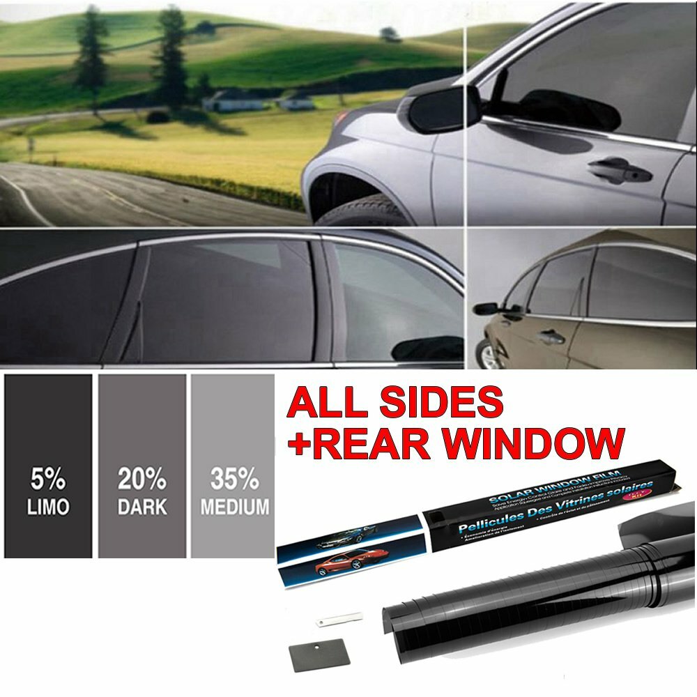 50cm X 3m Black Glass Window Tint Shade Film Vlt 5 15 25 35 Auto Car Roll Parts Accessories Window Tint