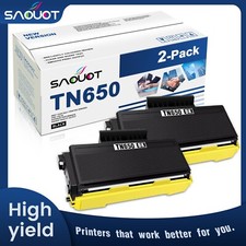 TN-650 Black Toner Cartridge 2PK Replacement for Brother HL-5270DN MFC-8480DN