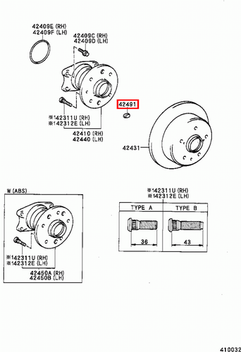 Genuine RAV4 ZSA44 ZSA42 Regius KCH40 Rear Hand Brake Shoe Adjuster Plug x2 - Picture 7 of 20