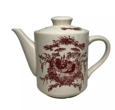 California Pantry Classic Ceramics Red Rooster Teapot 2002 Great Condition