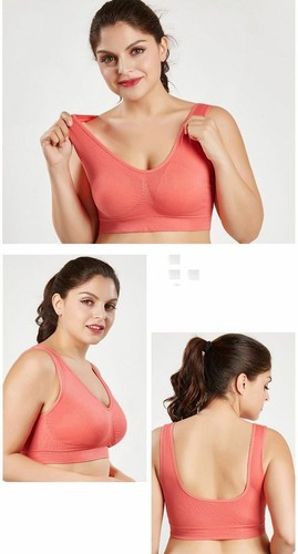 NEW 3pcs / Lot L-6XL Seamless Plus Size Brassiere W/ Pads Wireless Bra For Women - Picture 8 of 31