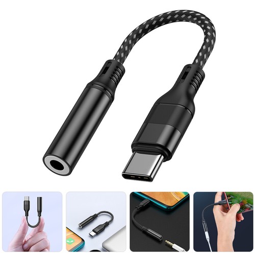 Adaptador de auriculares USB C USB C a adaptador auxiliar accesorio de interfaz de audio USB - Imagen 3 de 12
