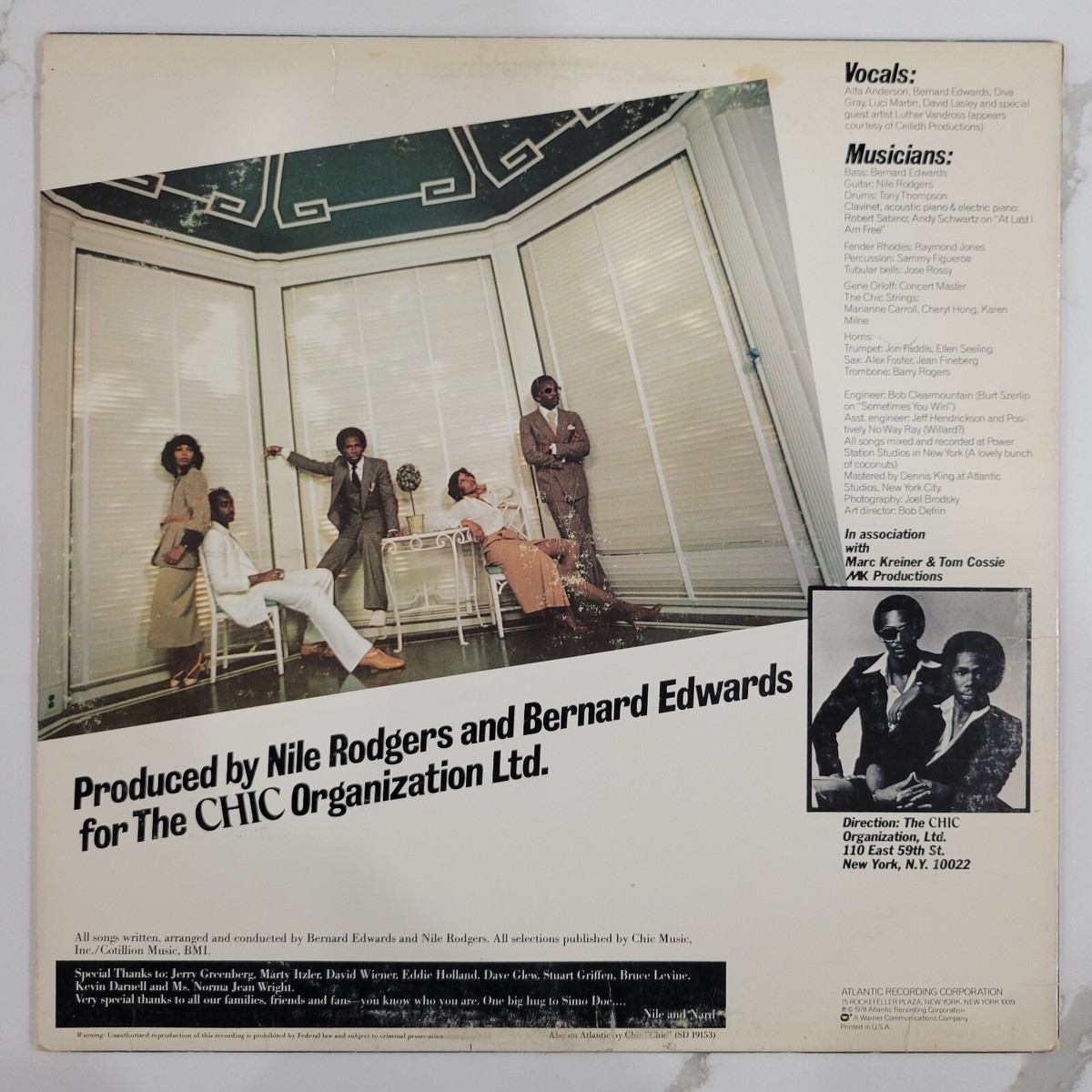 Chic - C'est Chic Vinyl LP - 1978 First Press - Atlantic SD 19209