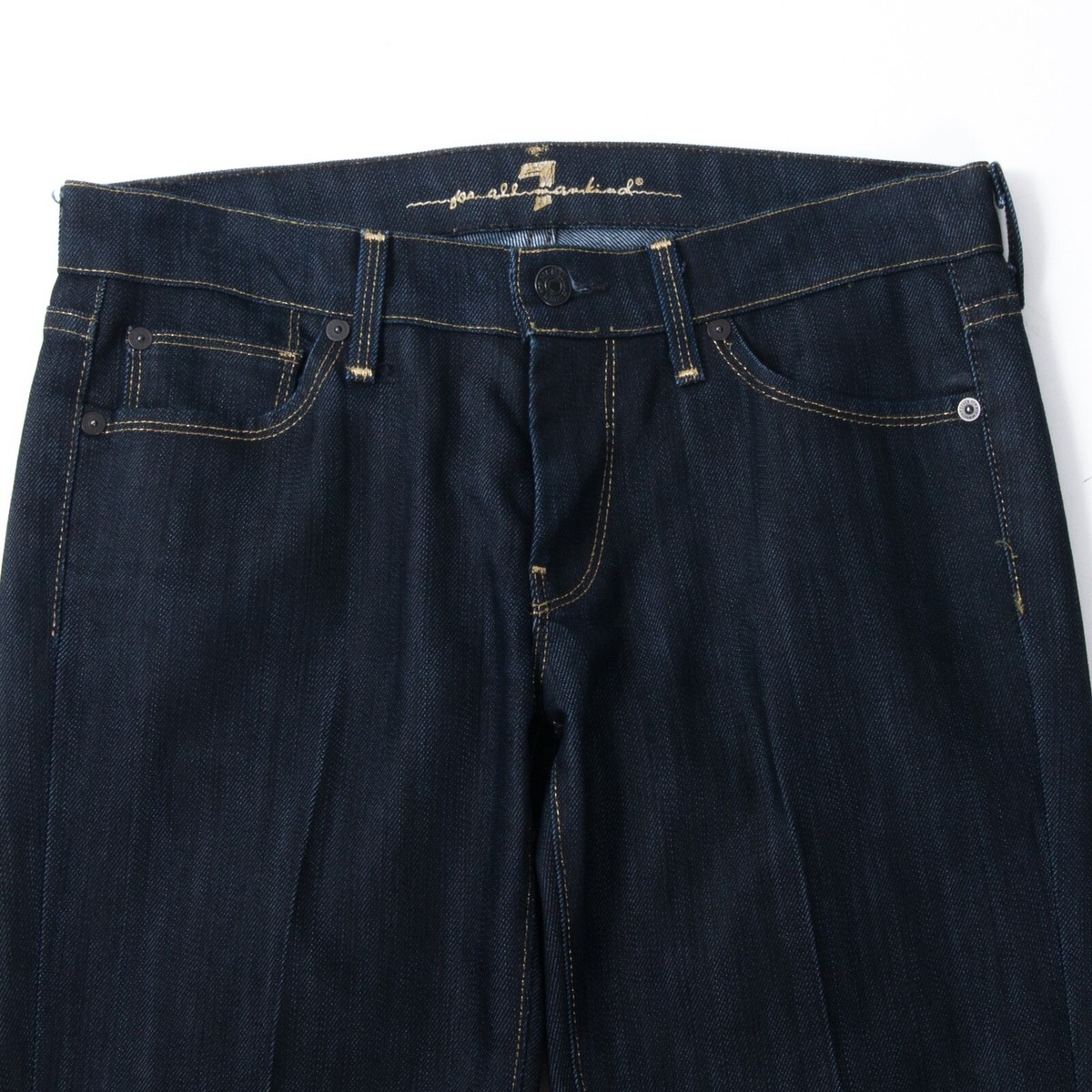 7 For All Mankind Jeans Gold Digger Low Rise Straight Leg