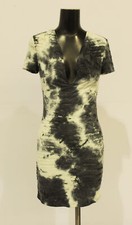 Shein Women's SXY Tie Dye Plunging Neck Bodycon Dress BE5 Black Size XS