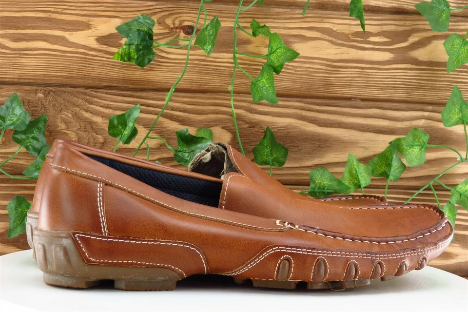 Aldo Shoes Sz 45 M Brown Driving Moccasins Leather Men - Image 4 of 4