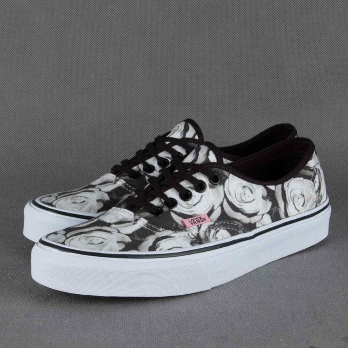 Vans Authentic Digi Roses Floral Lace Up Skateboard Sneakers Men's