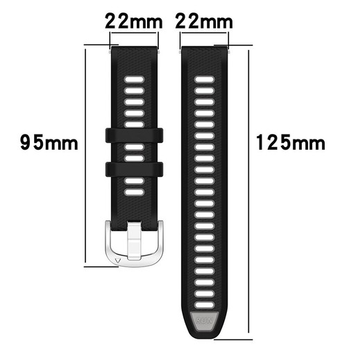 18/22MM Sport Silicone Strap Watch Band For Garmin Forerunner 265/265S Venu 2/2S - Bild 12 von 24