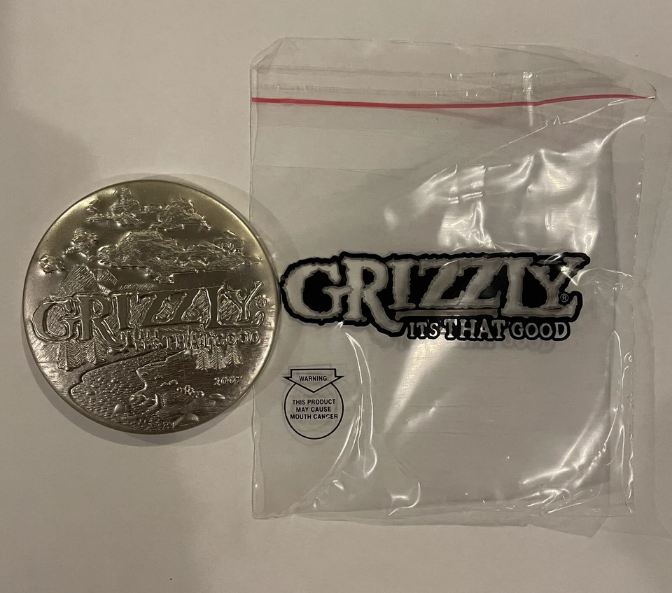 Металлическая крышка банки для нюхательного табака Grizzly - Изображение 2 из 2