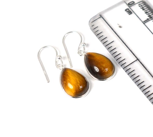 925 Solid Sterling Silver Green Onyx,Garnet Multi Stone Hook Earring Ji760 - Picture 78 of 81