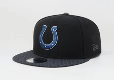 New Era 9Fifty Men Women Cap Indianapolis Colts Black Charcoal Snapback Hat