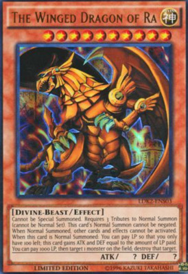 1X NM The Winged Dragon of Ra - LDK2-ENS03 - Ultra Rare Limited