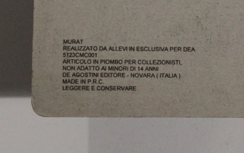LOTTO 2 SOLDATINI PIOMBO DA COLLEZIONE MARECHAL MURAT 1767-1815 SIGILLATI - Foto 5 di 6