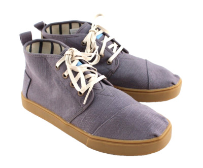 New TOMS Venice Bota Size 8 Gray Heritage Men's Canvas Chukka RETAIL $72